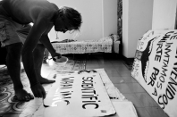 Howie Cooke Painting Banners