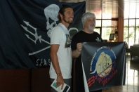 Dave Rastovich and Captain Paul Watson at Sea Shepherd campaign launch
